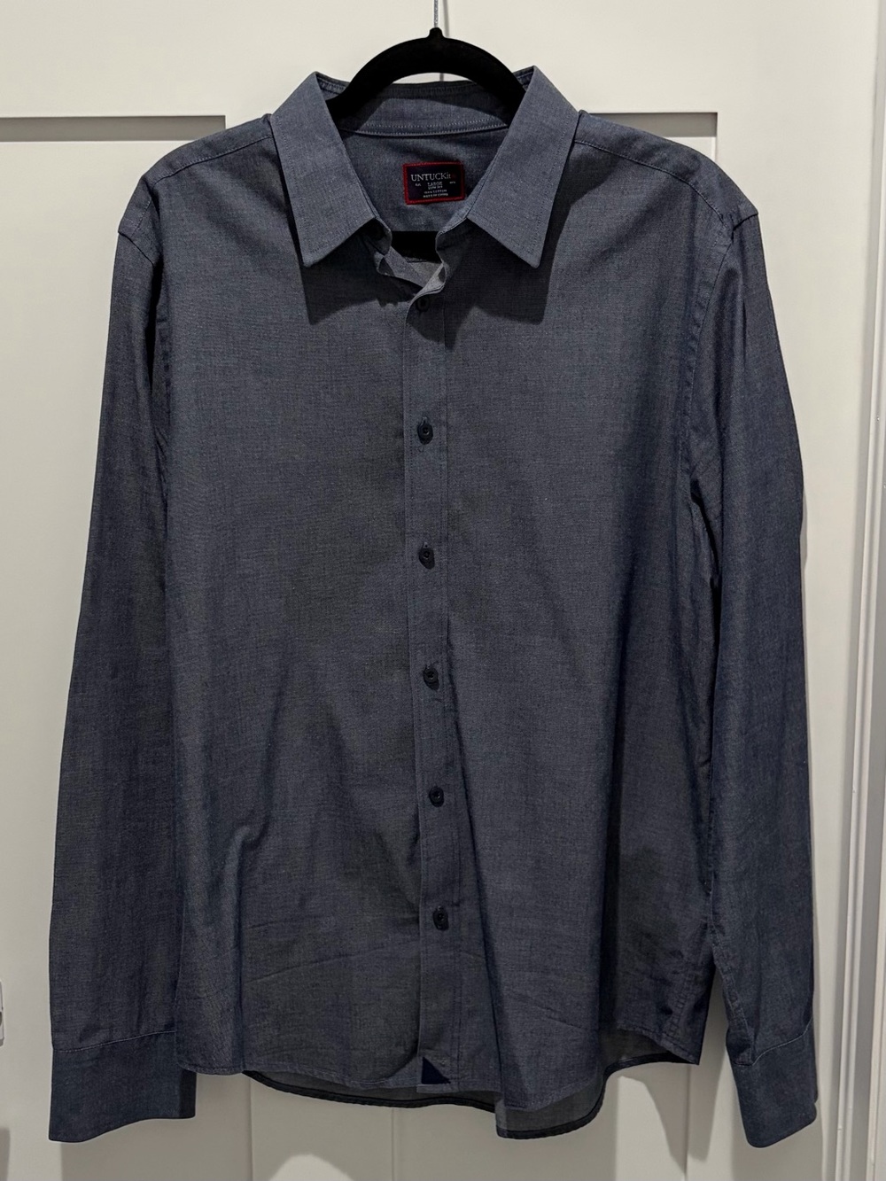 UNTUCKit Men's Long-Sleeve Button-Up Shirt - Charcoal
